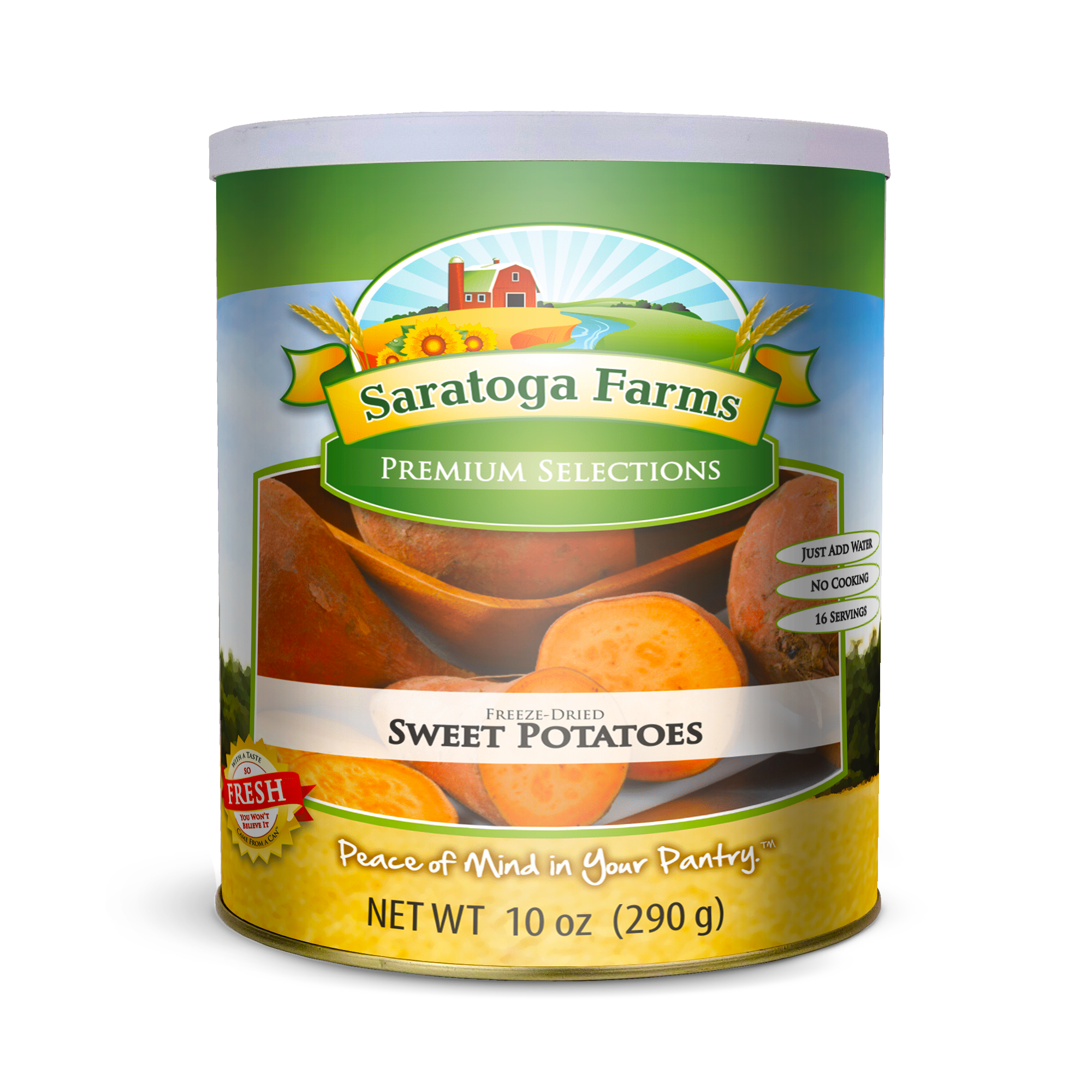 freeze dried sweet potatoes emergency food storage #10 Can