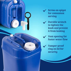 20-Gallon Stackable Water Container Essentials Kit