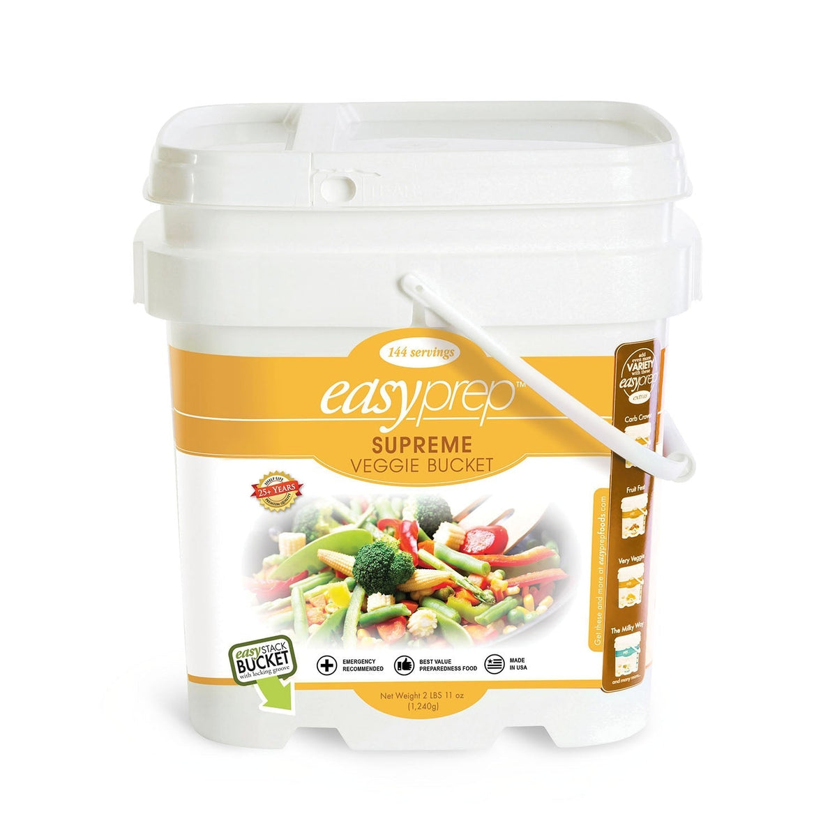 1 PACK - EasyPrep Veggie Supreme Bucket - 144 Servings