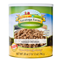 saratoga farms #10 can freeze dried sausage crumbles